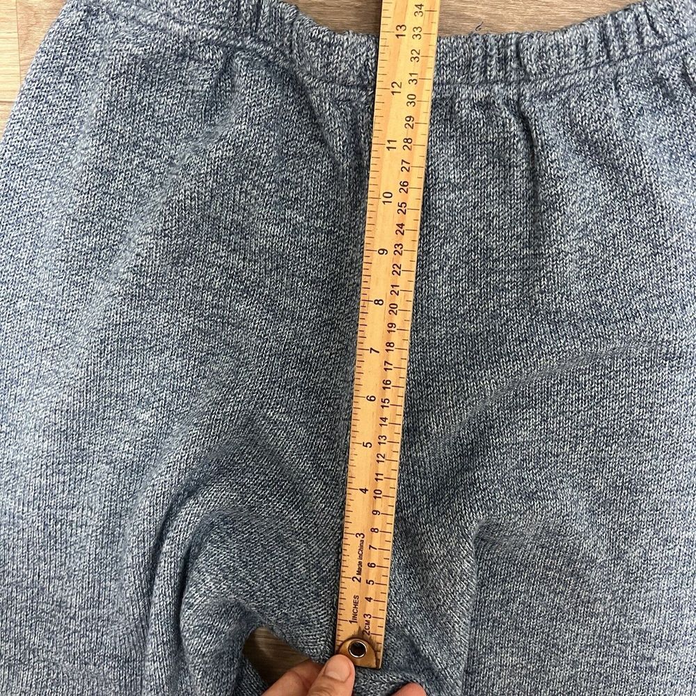 True Vintage 70s Sweater Sweatpants Womens 28x26 Blue 100% Acrylic Soft Cozy - Picture 6 of 7
